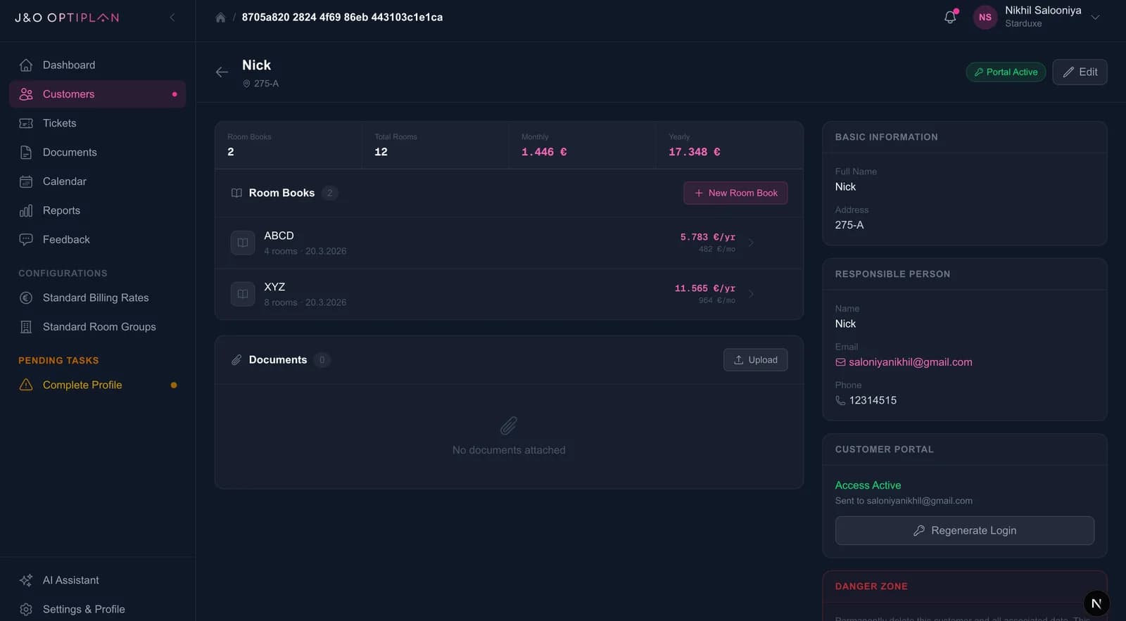 OptiPlan interface view 1